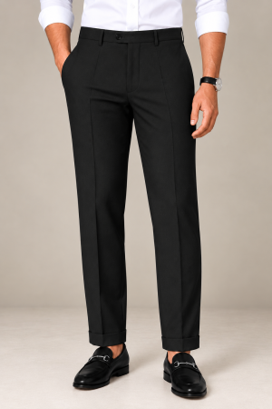 Black Slim-Fit Dress Pants