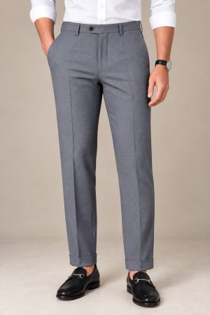 Medium Grey Slim-Fit Dress Pants