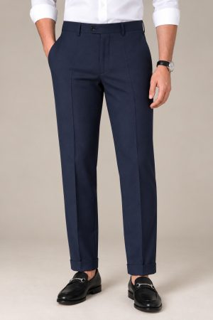 Midnight Navy Slim-Fit Dress Pants