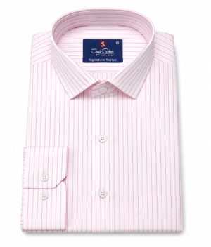 Soft Pink Striped Casual Shirt