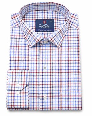 Blue & Red Check Dress Shirt