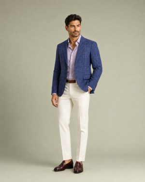 Royal Blue Casual Coat