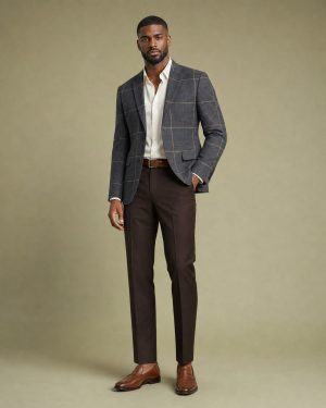 Grey Check Casual Coat